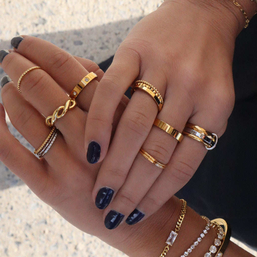 Evry Jewels She's a Gem 2-Piece Ring Set