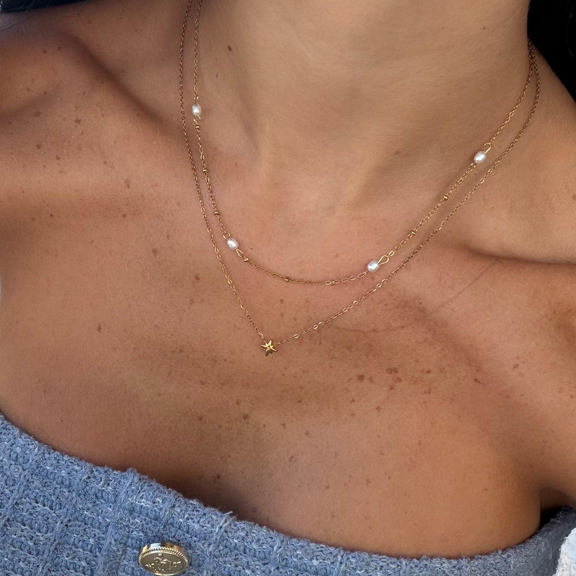Evry Jewels Sunlit Pearl Necklace