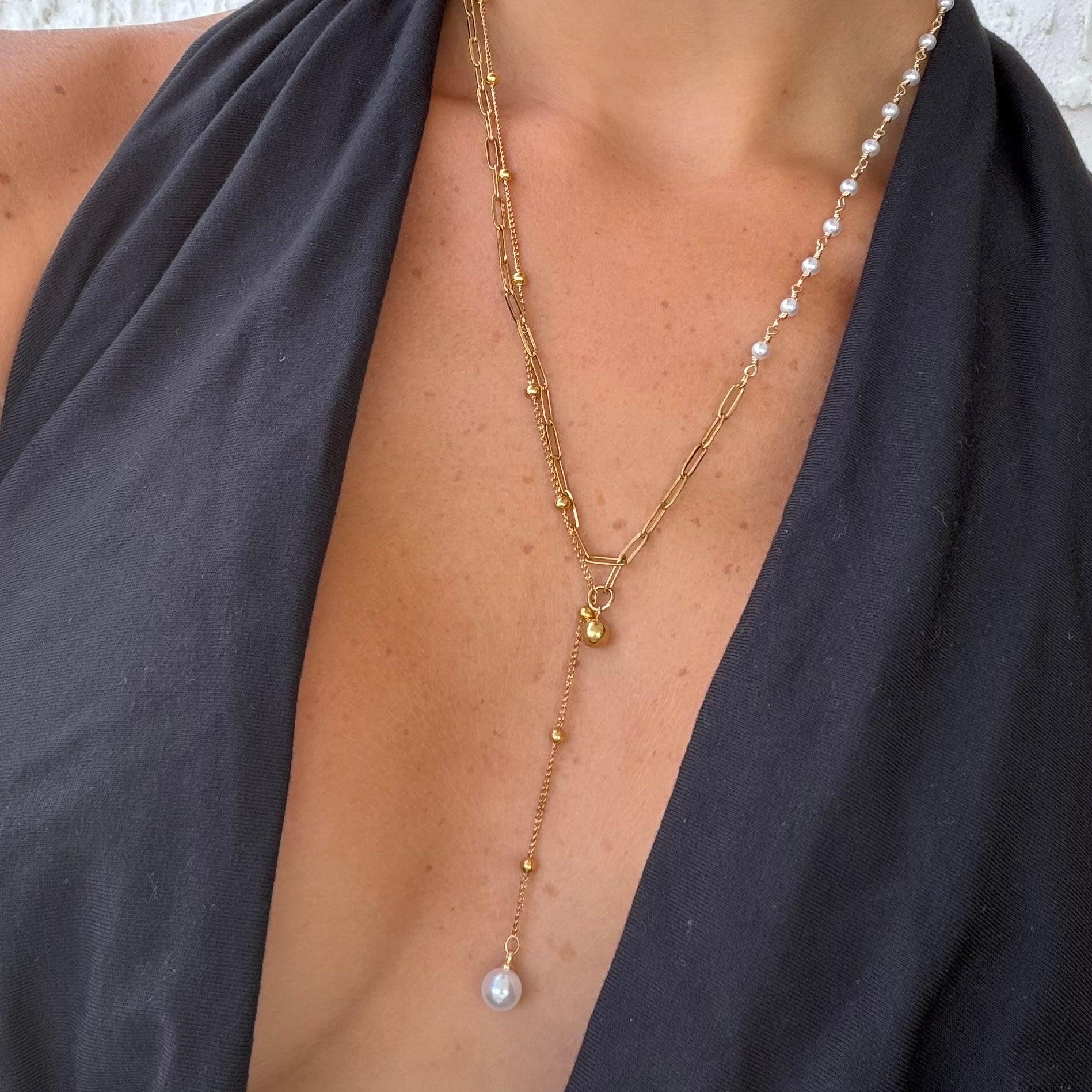 Evry Jewels Sweet Glow Lariat Necklace