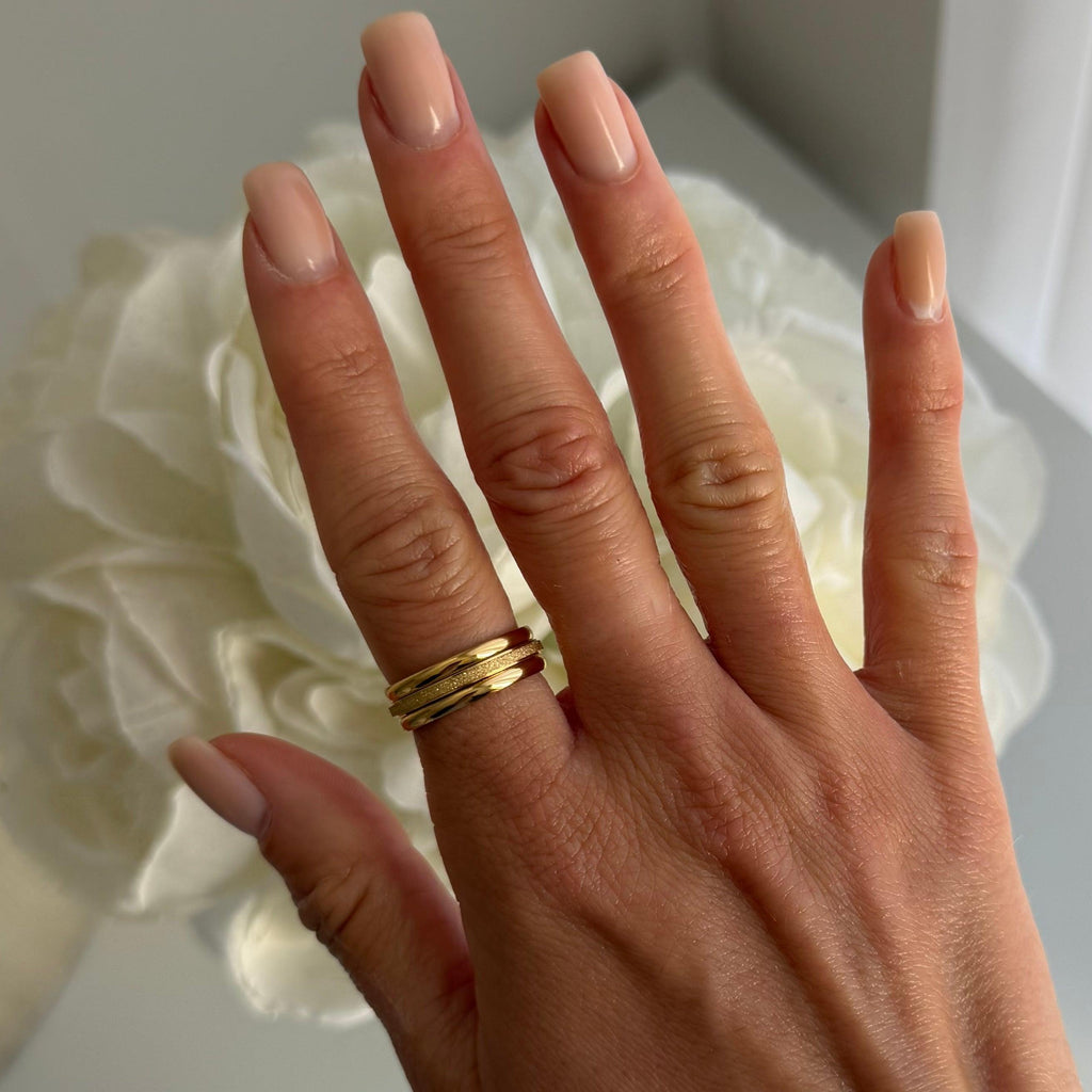 Evry Jewels Shimmer Ring 3-Piece Set