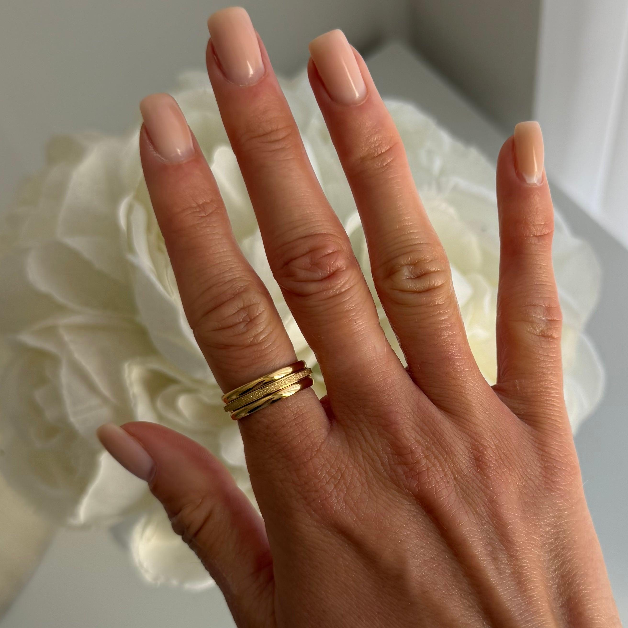 Evry Jewels Shimmer Ring 3-Piece Set