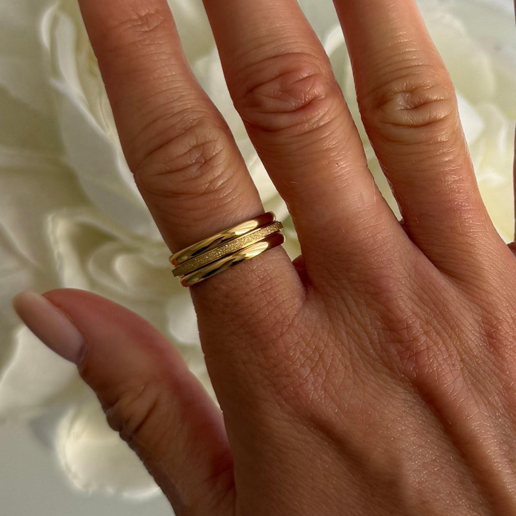 Evry Jewels Shimmer Ring 3-Piece Set