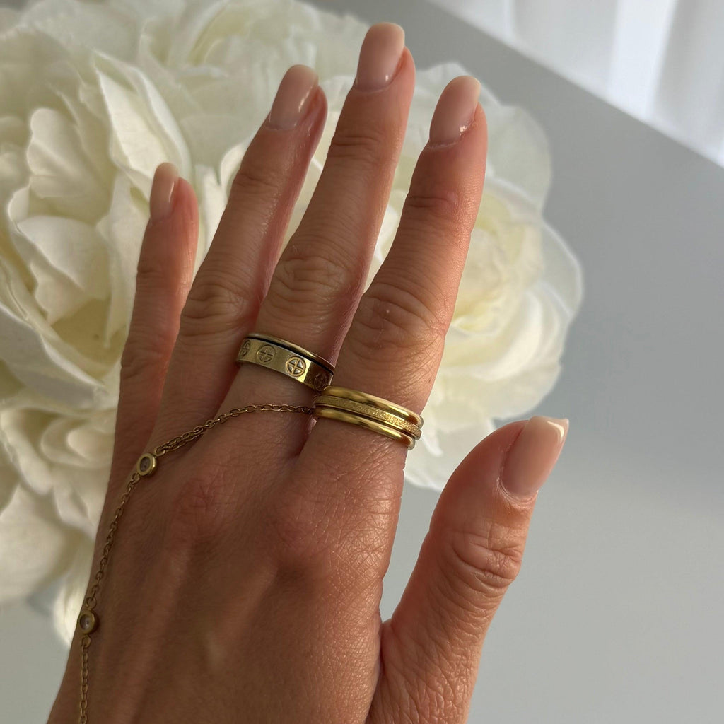 Evry Jewels Shimmer Ring 3-Piece Set