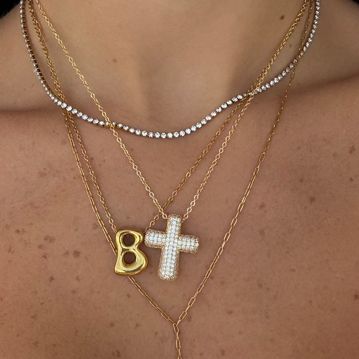 Evry Jewels Nena Tennis Necklace