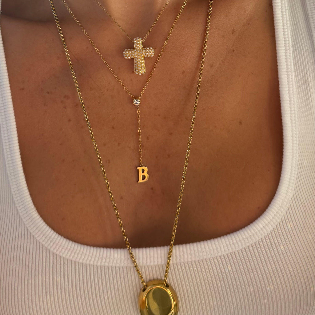 Evry Jewels Love Letter Lariat Necklace