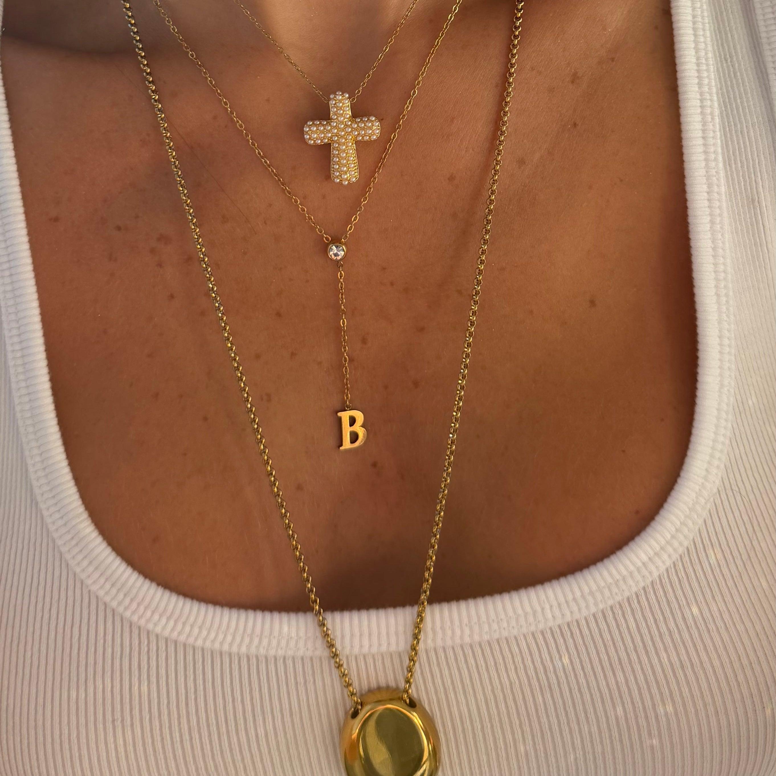 Evry Jewels Love Letter Lariat Necklace