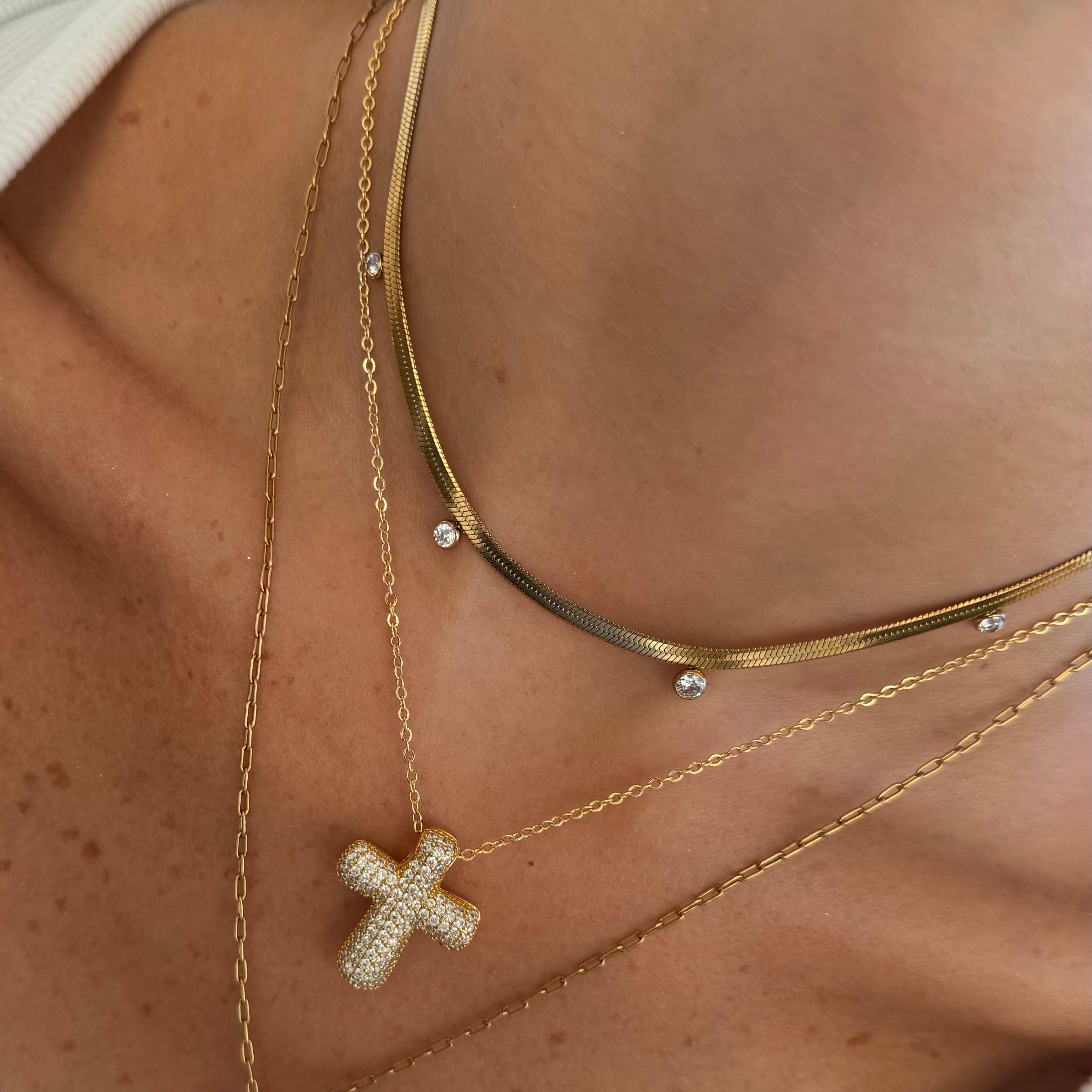 Evry Jewels Forever Blessed Cross Necklace