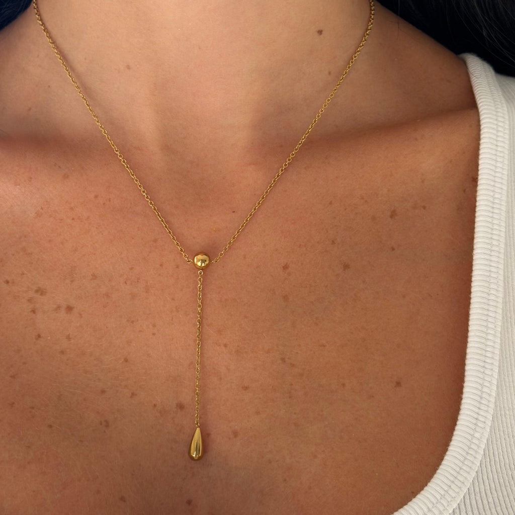 Evry Jewels Luna Drop Lariat Necklace