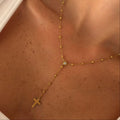Evry Jewels Alessia Lariat Cross Necklace
