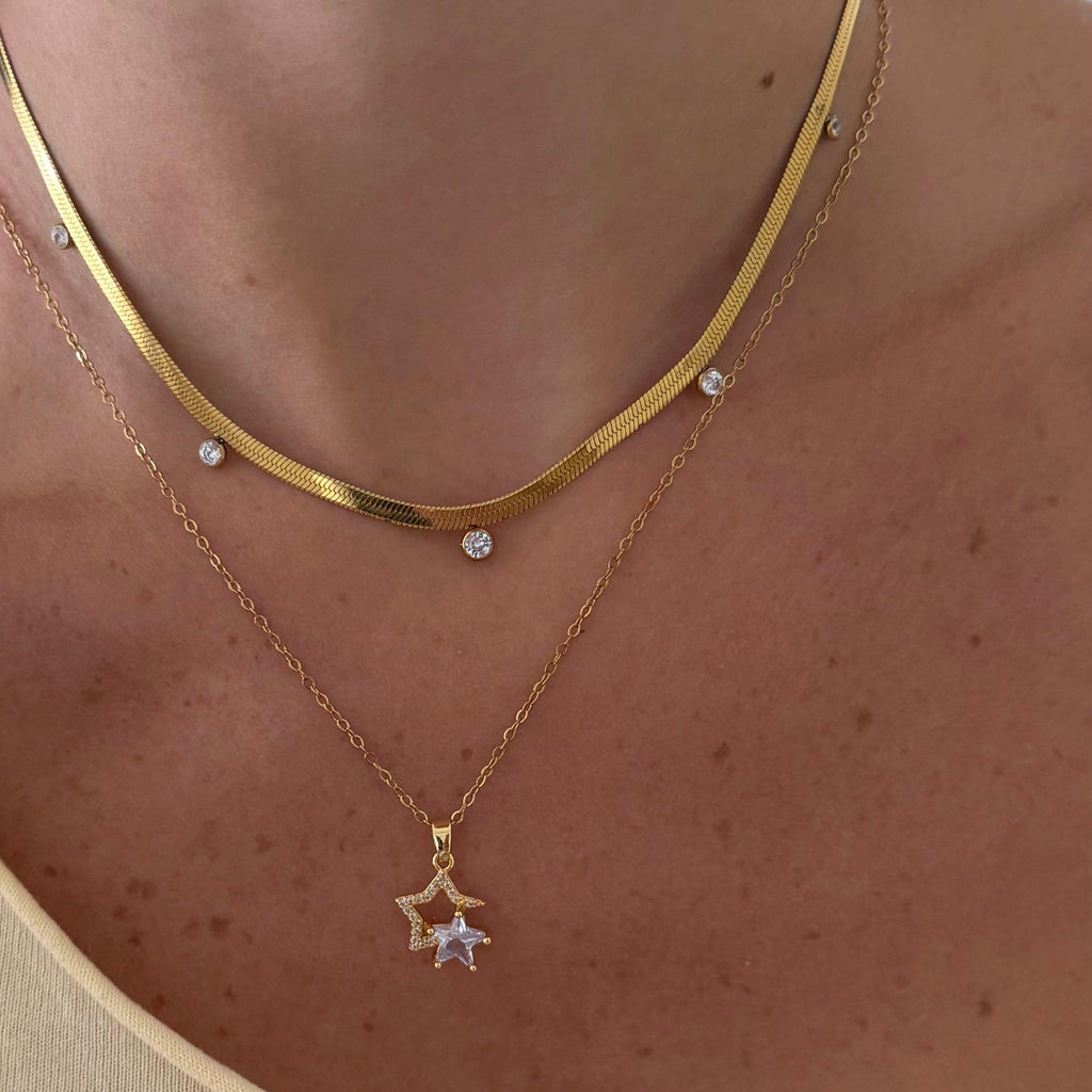 Evry Jewels Double Wish Necklace