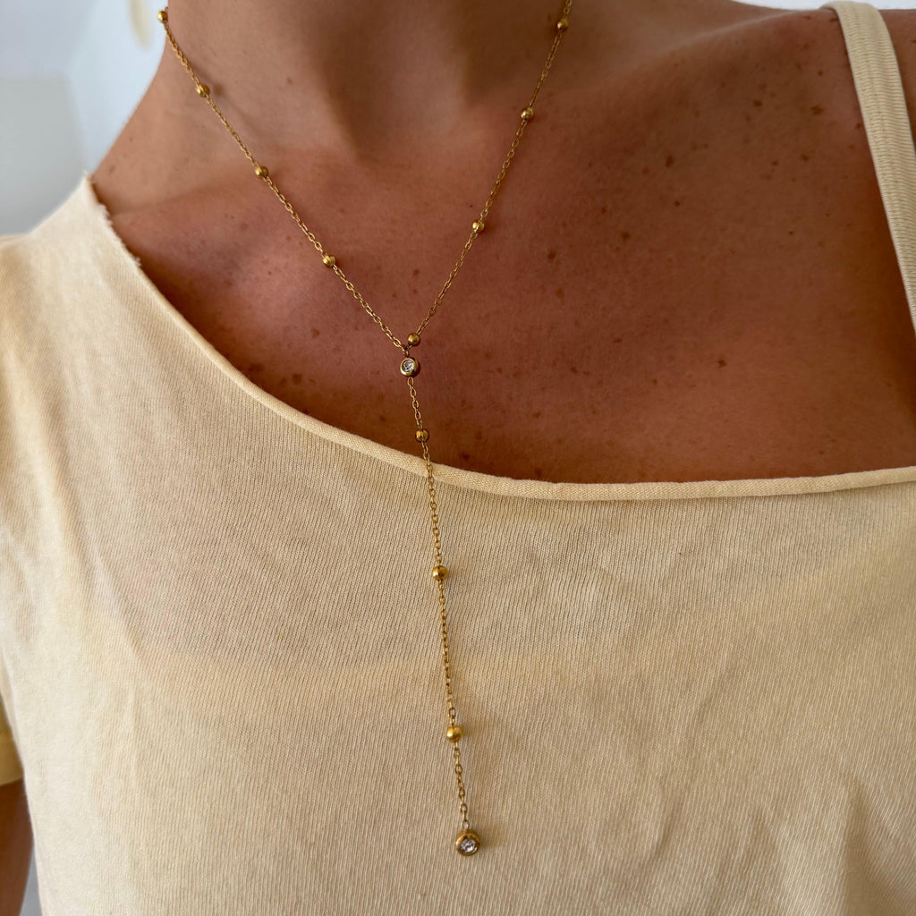 Evry Jewels Raindrop Lariat Necklace