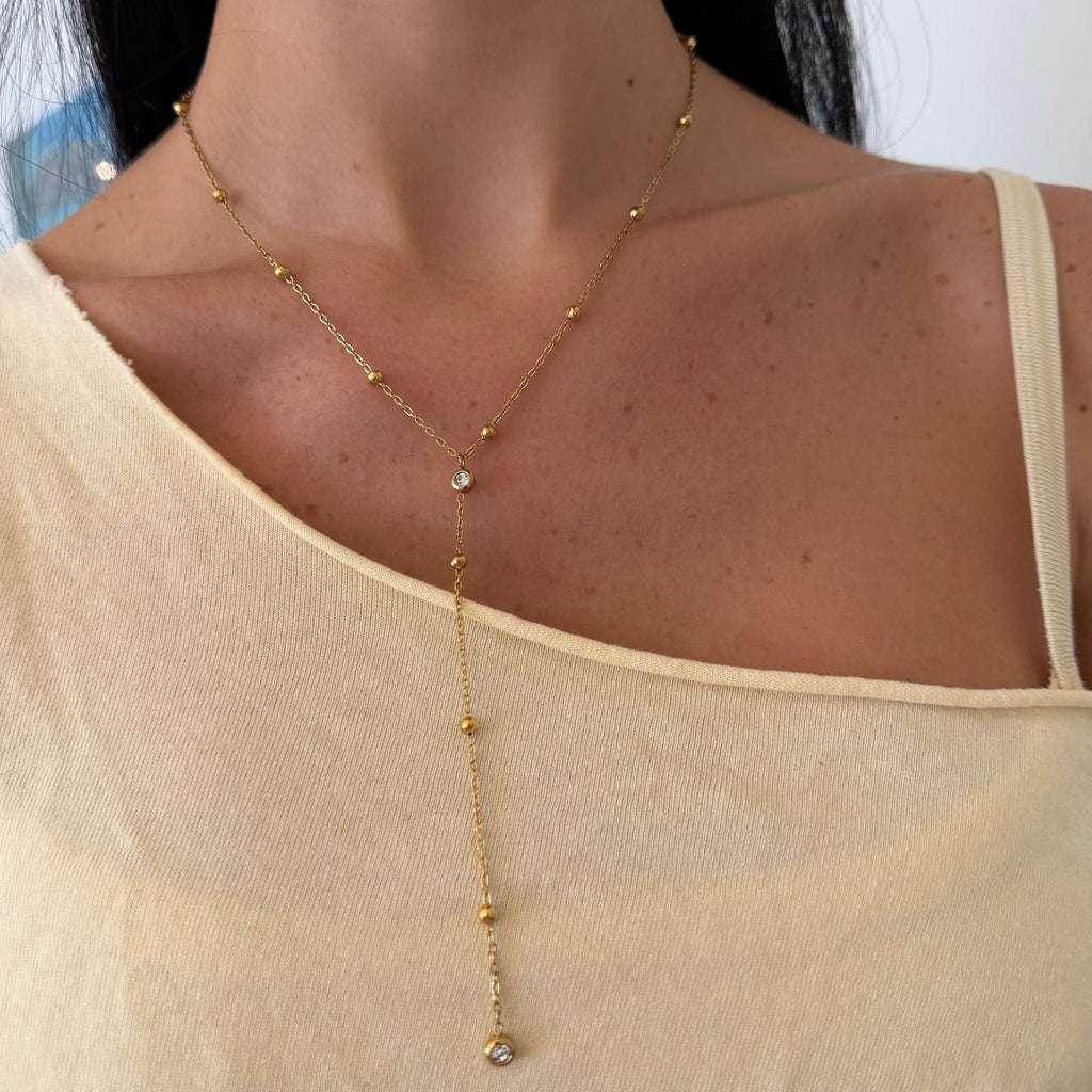 Evry Jewels Raindrop Lariat Necklace