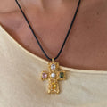 Evry Jewels Popstar Cross Cord Necklace