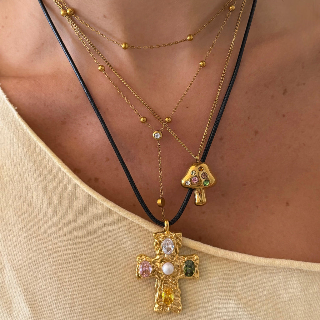 Evry Jewels Fairy Mushroom Necklace