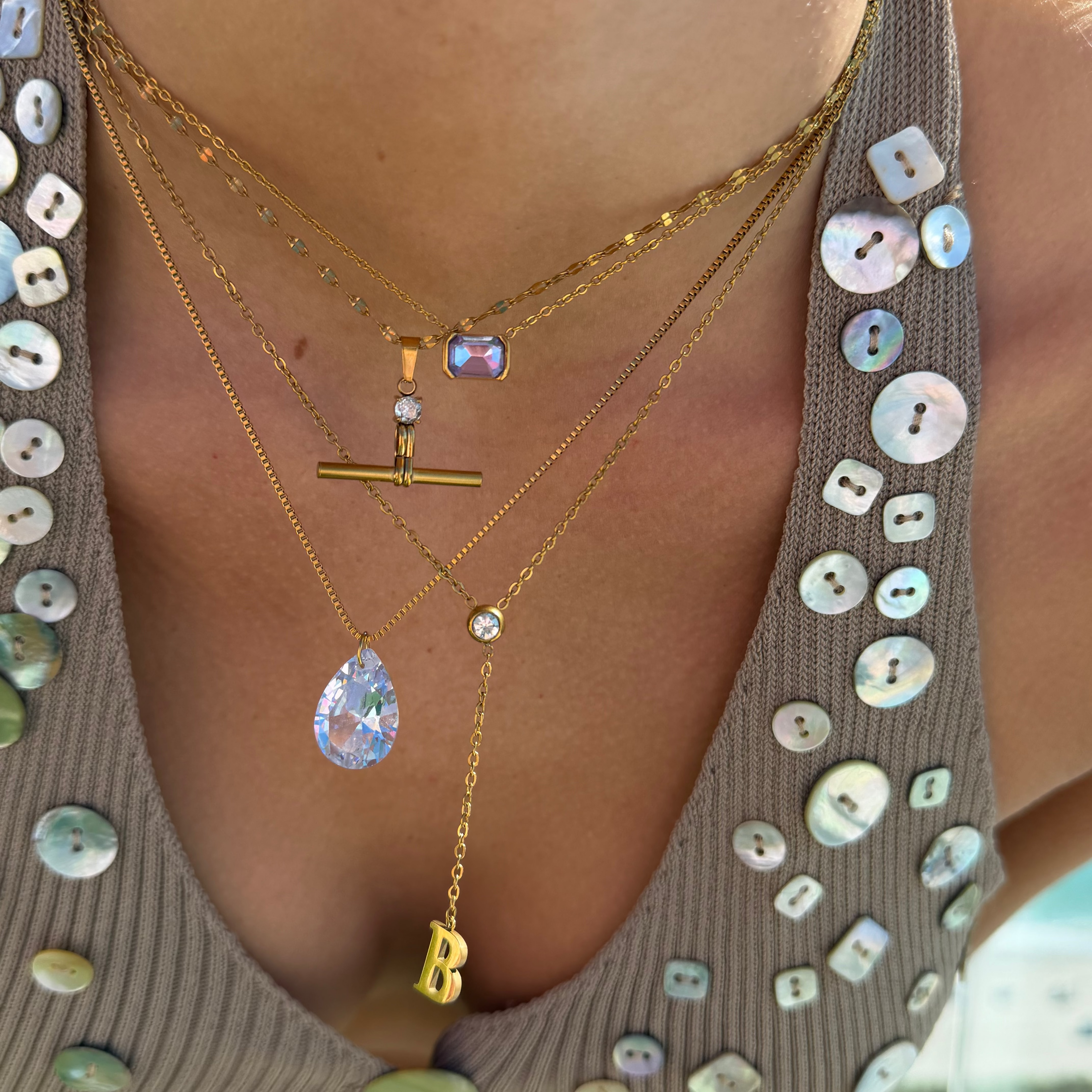 Evry Jewels Love Letter Lariat Necklace