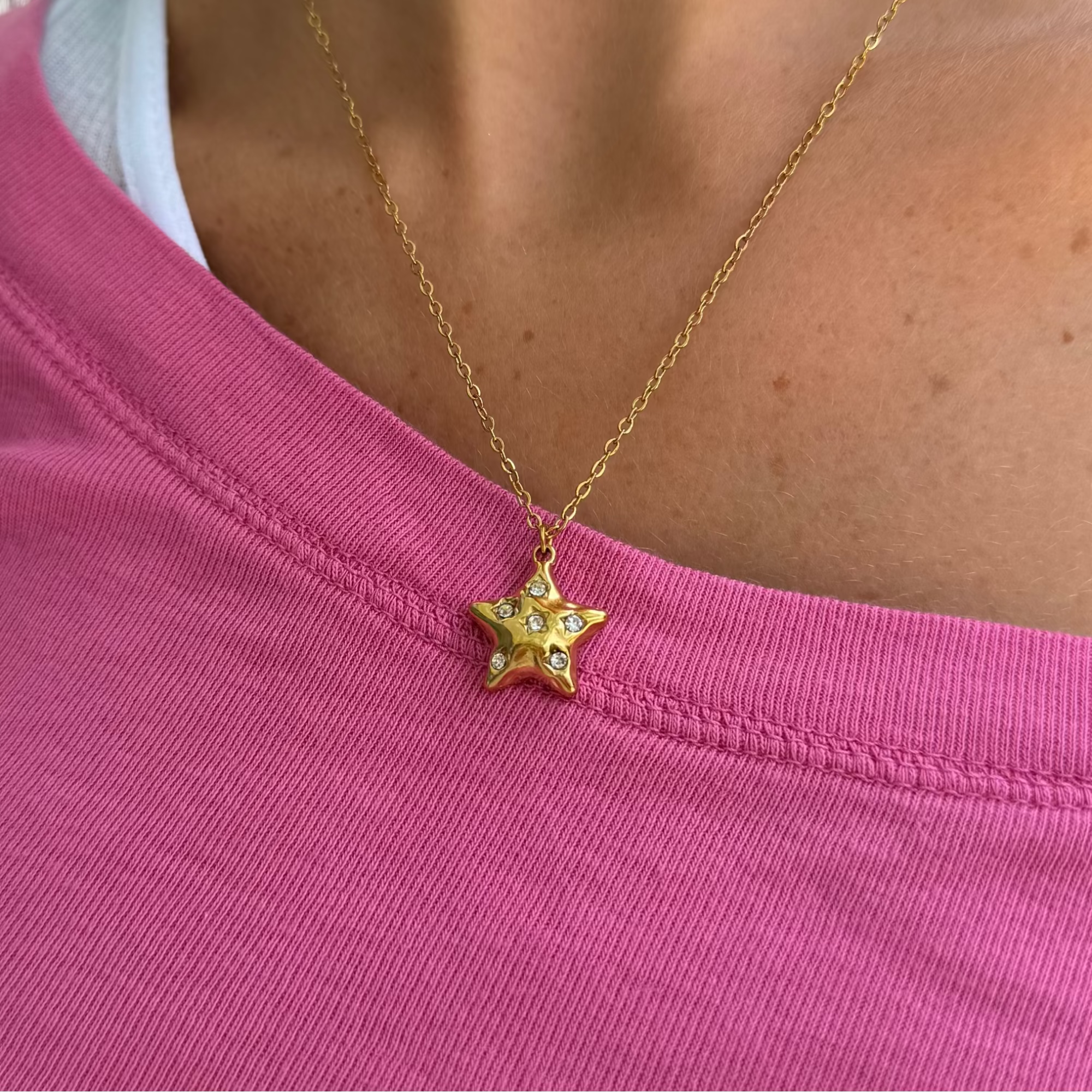 Evry Jewels Lucky Star Glow Necklace