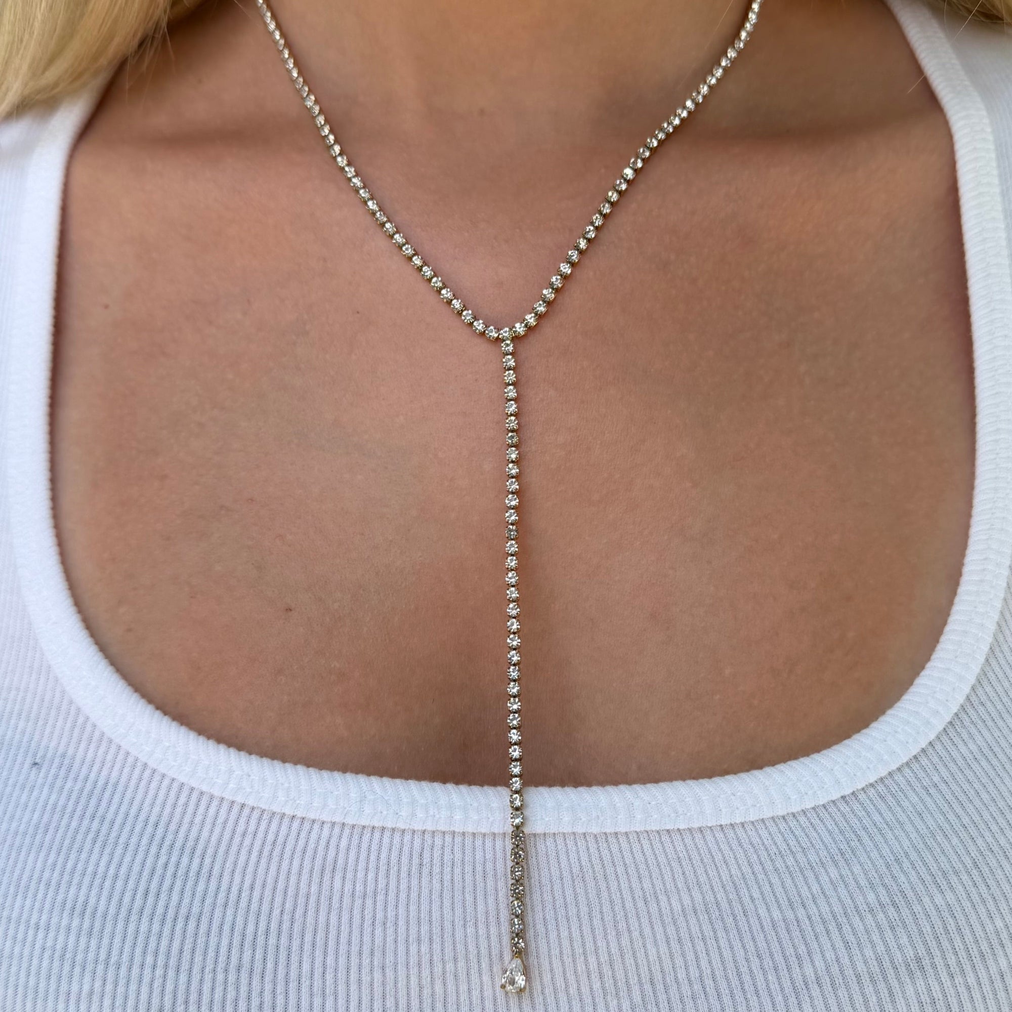 Evry Jewels Nena Tennis Lariat Necklace