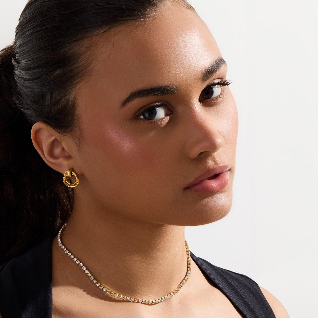 Evry Jewels Icy Tennis Necklace