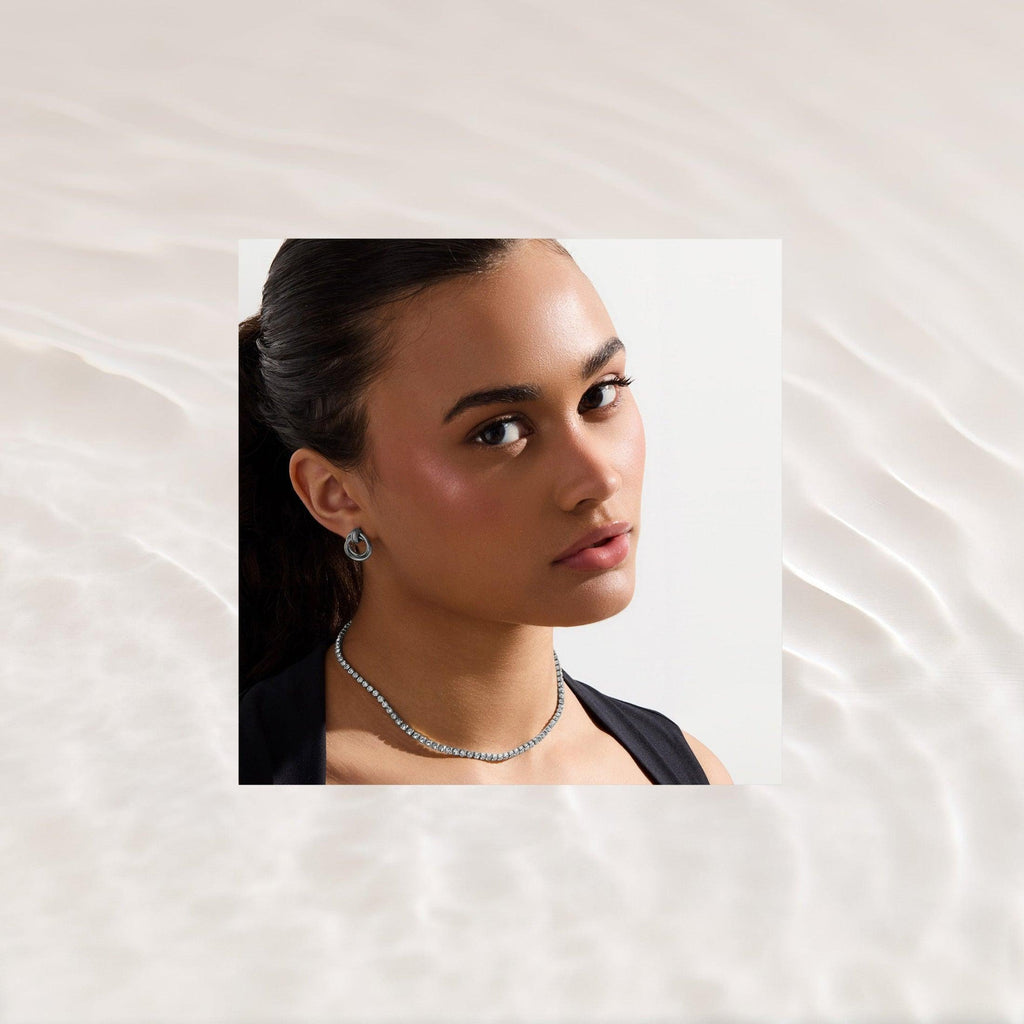 Evry Jewels Icy Tennis Necklace