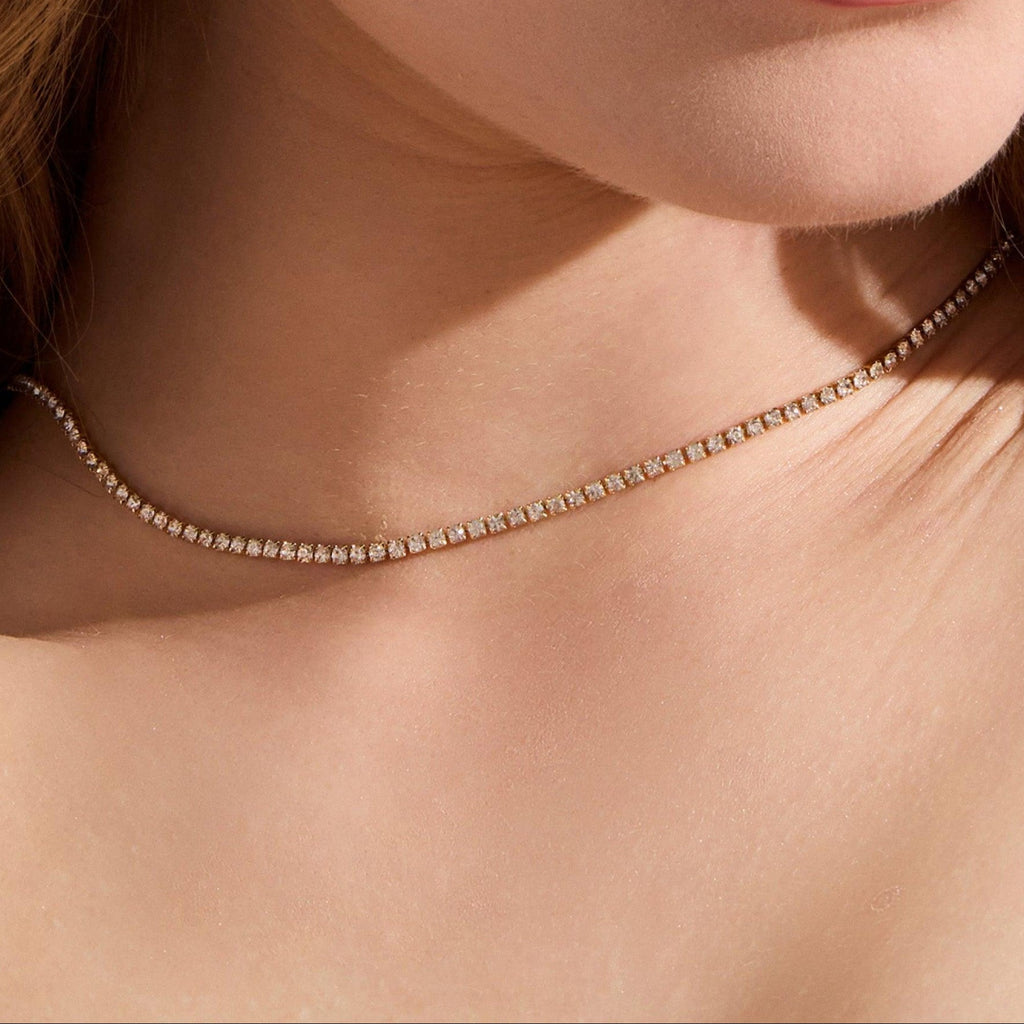 Evry Jewels Icy Tennis Necklace