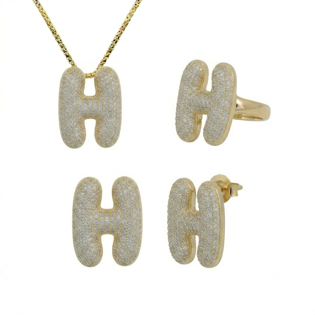 Evry Jewels Adore Me Earring. Ring & Necklace 3 Piece Bundle