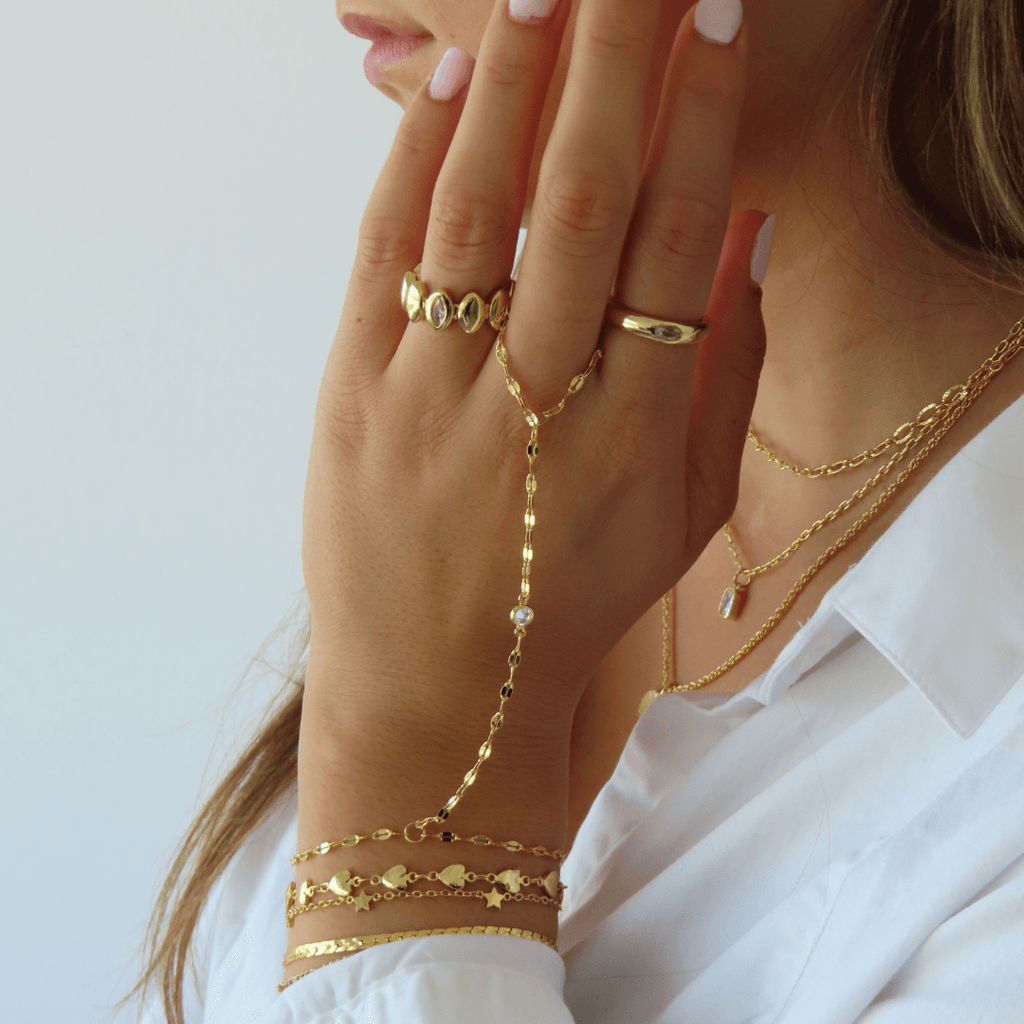 Evry Jewels Jasmine Hand Chain