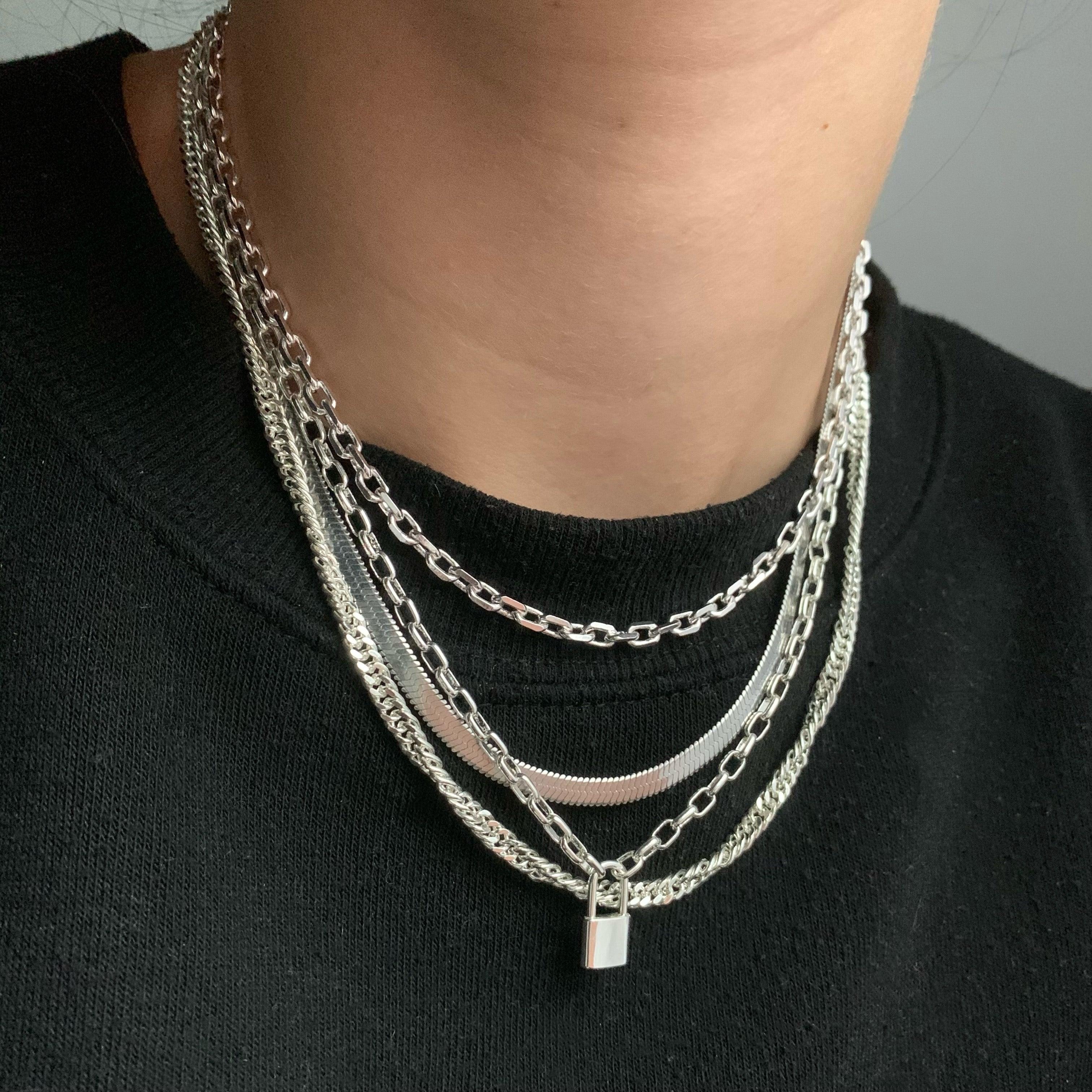 Evry Jewels Keep Me Lock Necklace