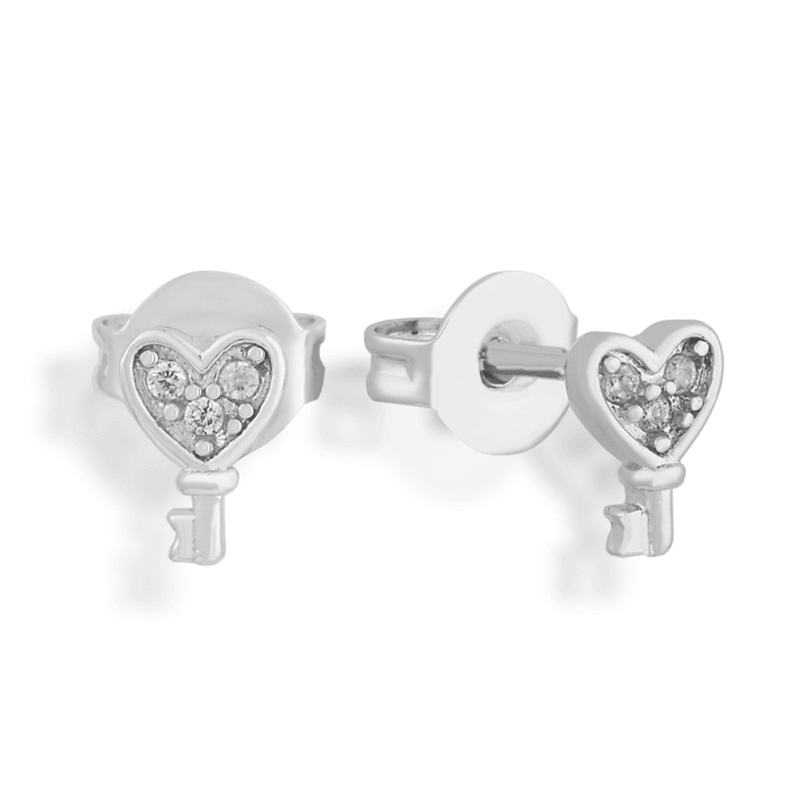 Evry Jewels Key To My Heart Earrings