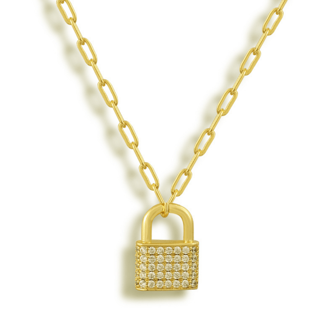 Evry Jewels Lock Me Up Necklace