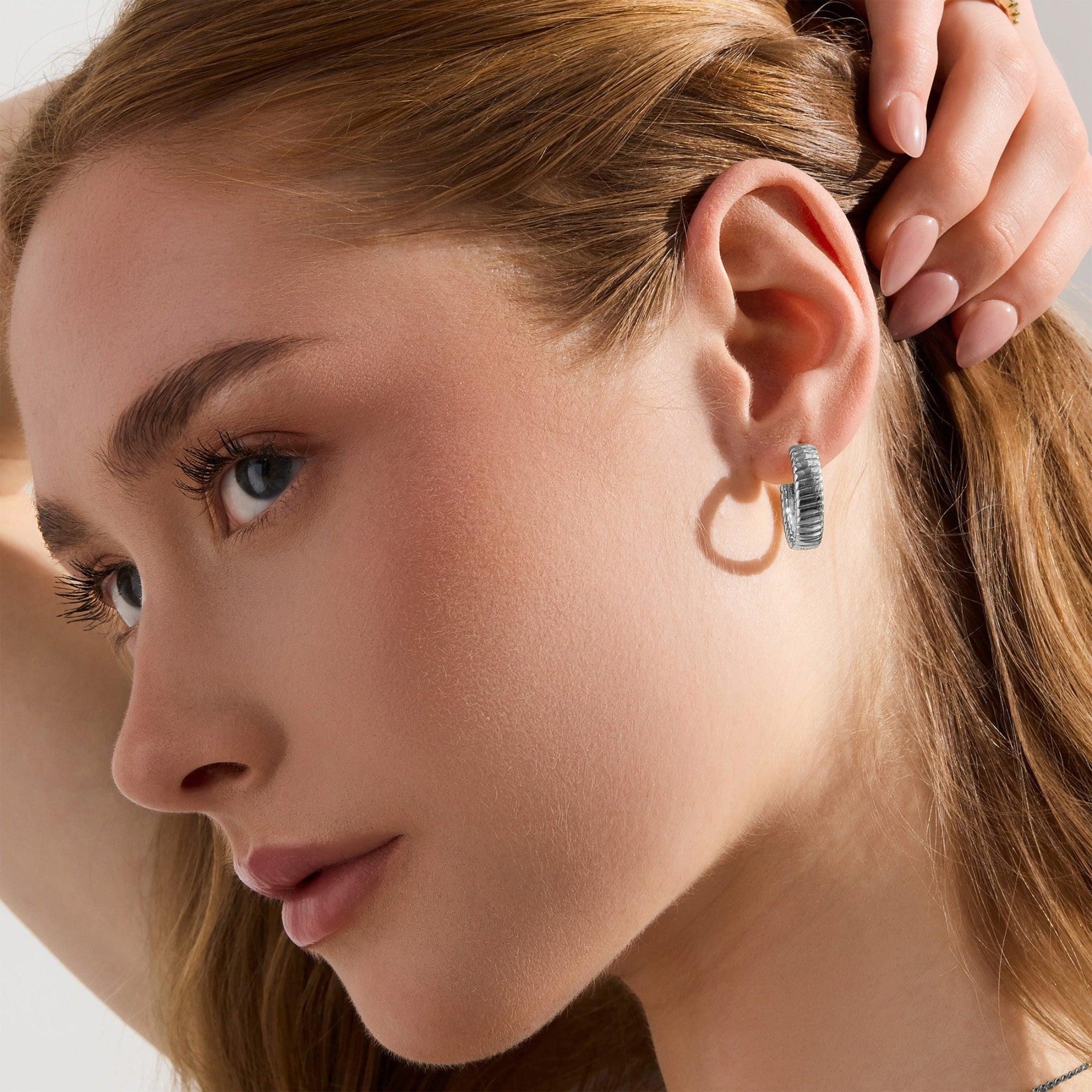 Evry Jewels Golden Hoop Earrings