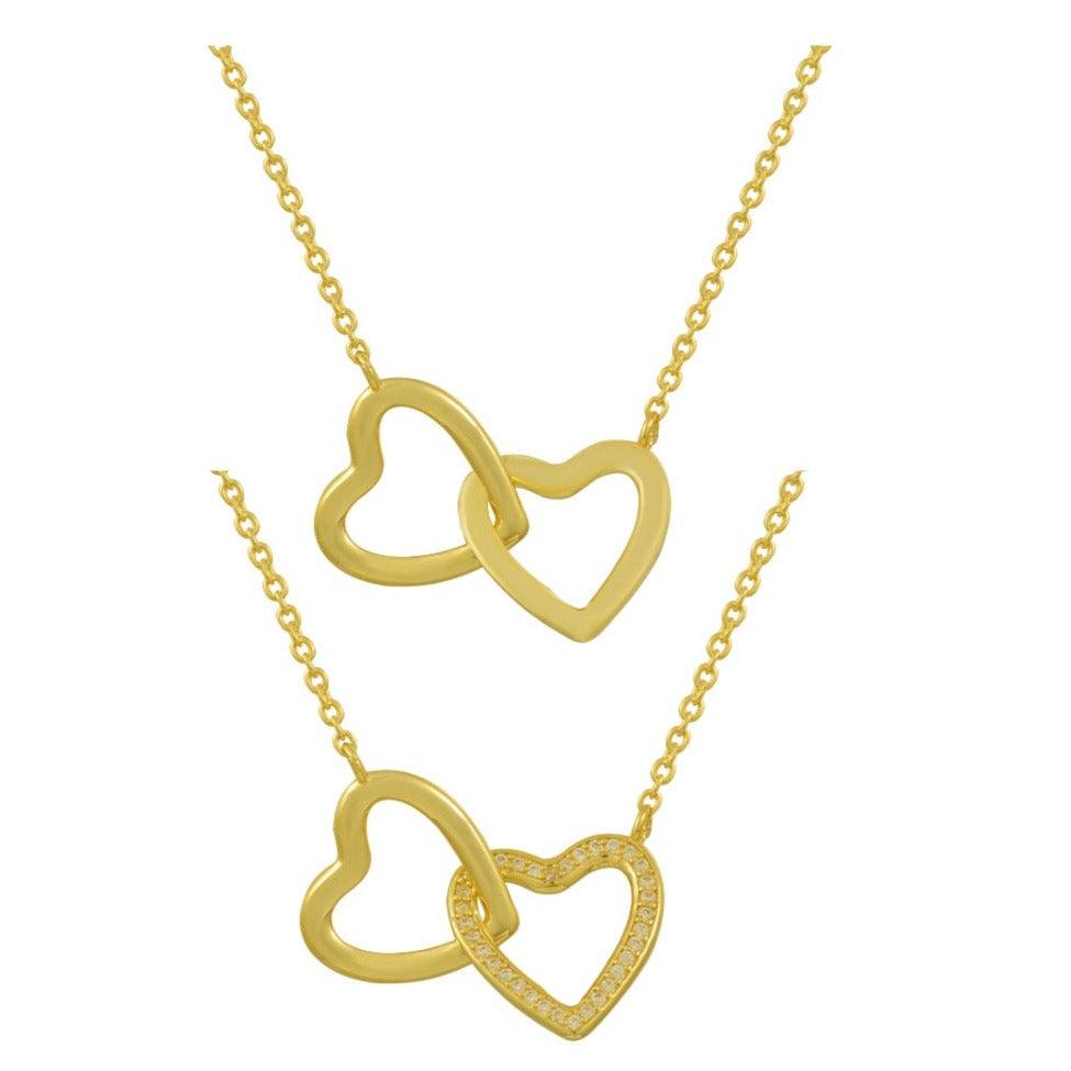 Evry Jewels Love Linked Necklace