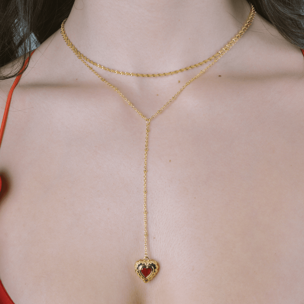 Evry Jewels Love Song Lariat Necklace