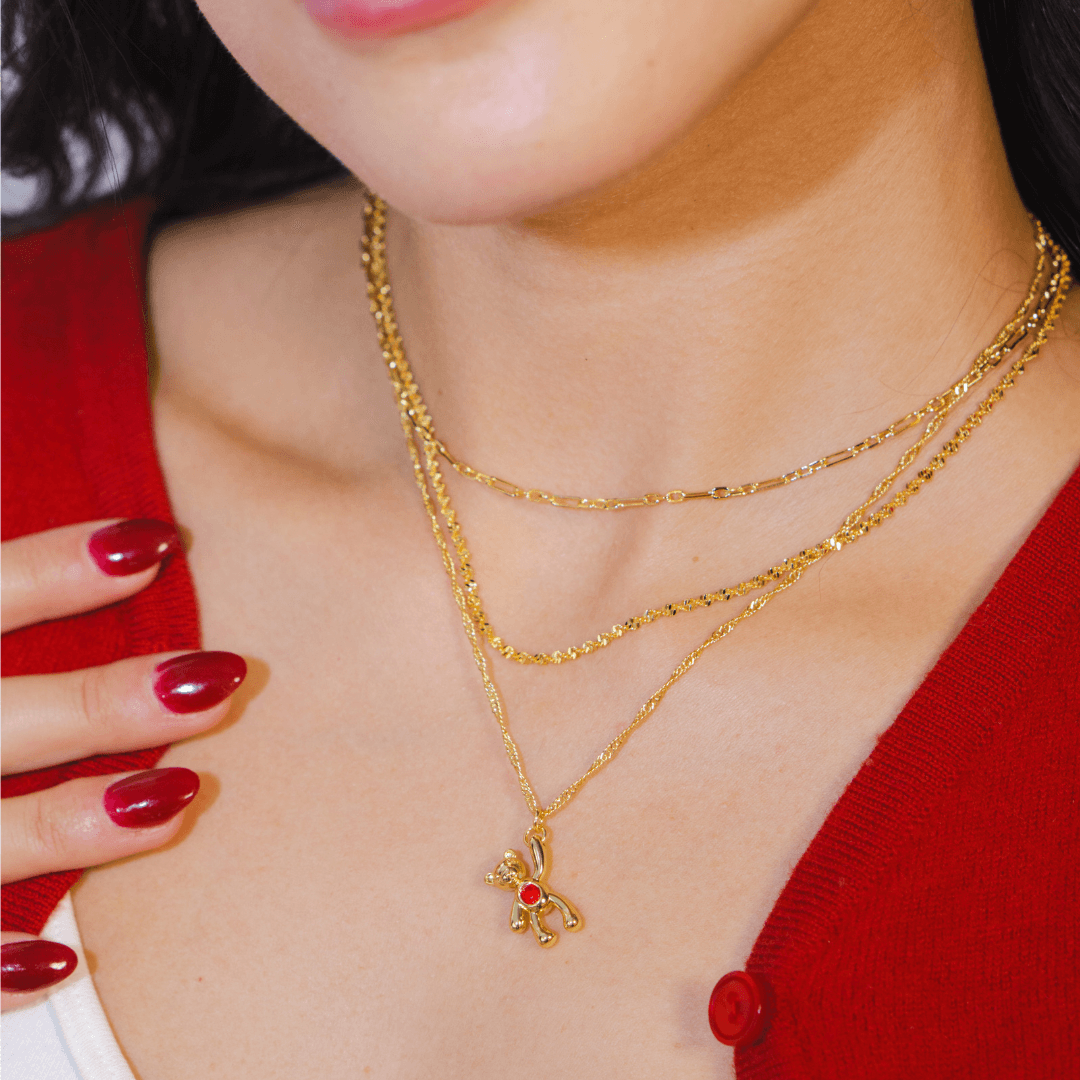 Evry Jewels Merry Beary Necklace