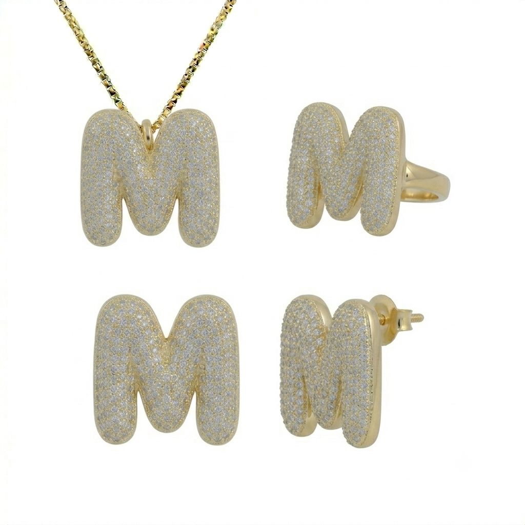 Evry Jewels Adore Me Earring. Ring & Necklace 3 Piece Bundle