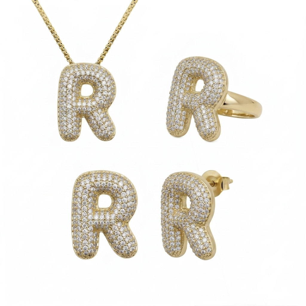 Evry Jewels Adore Me Earring. Ring & Necklace 3 Piece Bundle