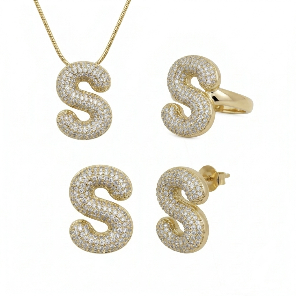 Evry Jewels Adore Me Earring. Ring & Necklace 3 Piece Bundle