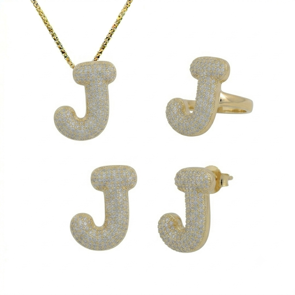 Evry Jewels Adore Me Earring. Ring & Necklace 3 Piece Bundle