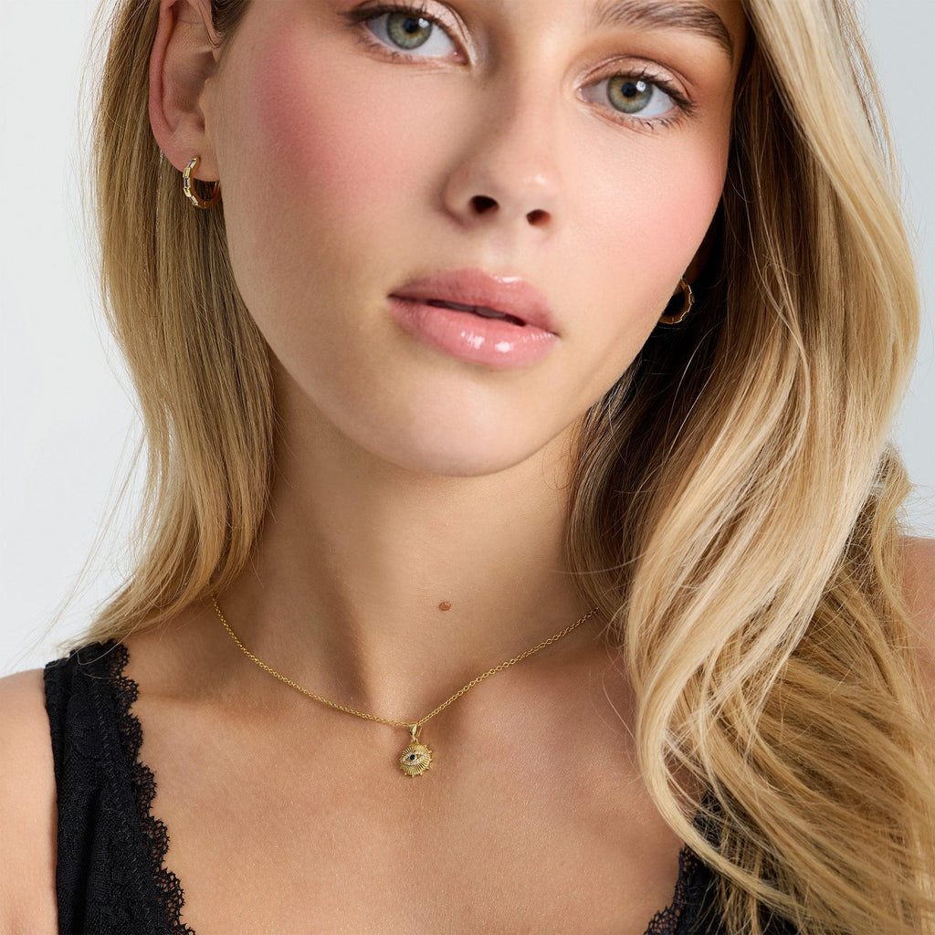 Evry Jewels Radiant Eye Necklace