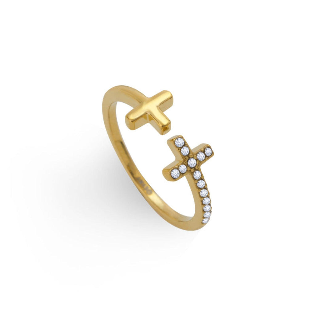 Evry Jewels Risen Cross Ring