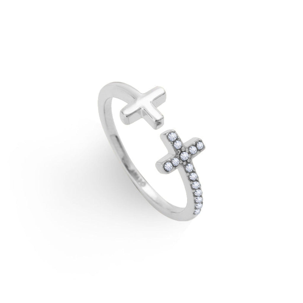 Evry Jewels Risen Cross Ring