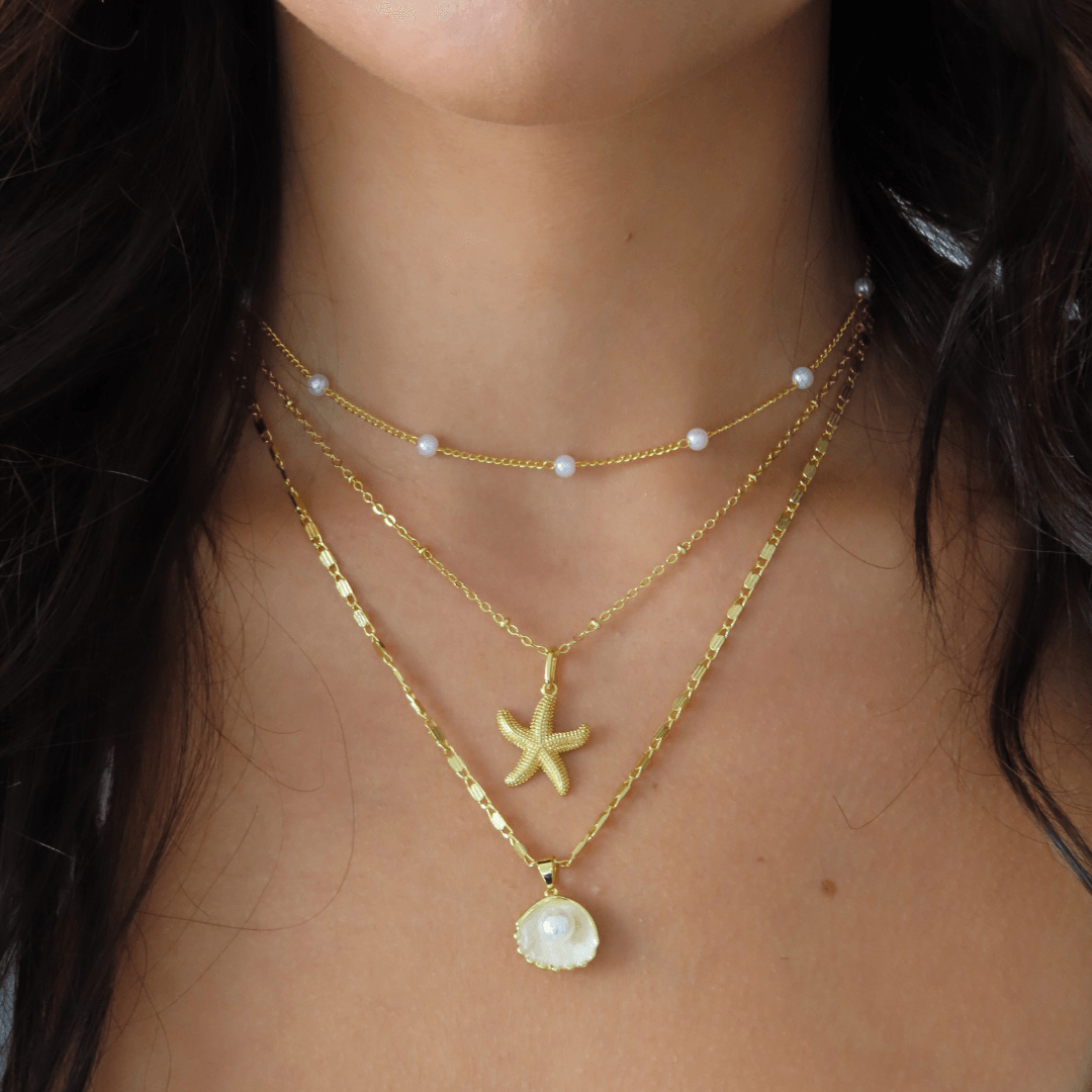Evry Jewels Seaside Bundle : 3 Piece Necklace Set