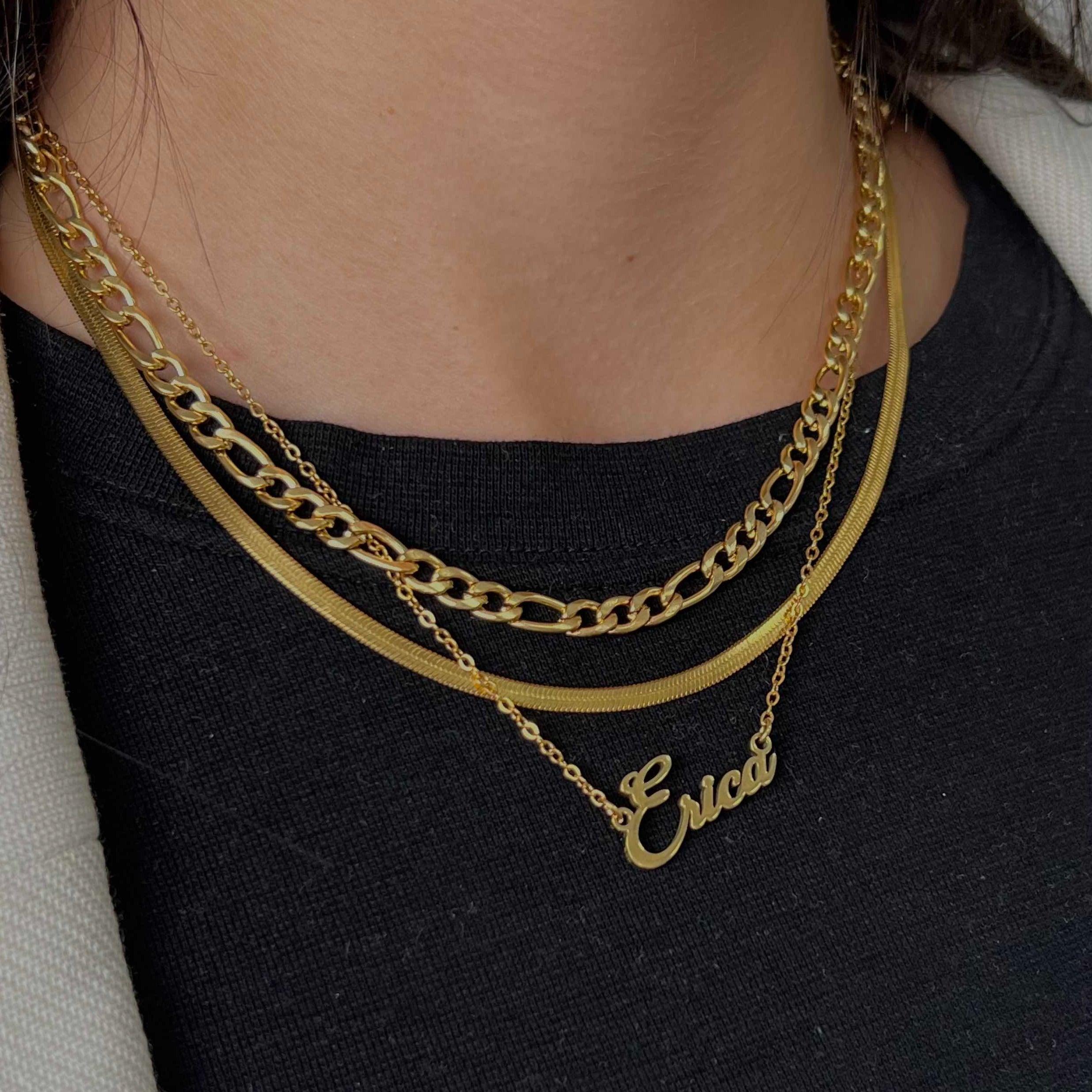 Evry Jewels Shining Snake Necklace
