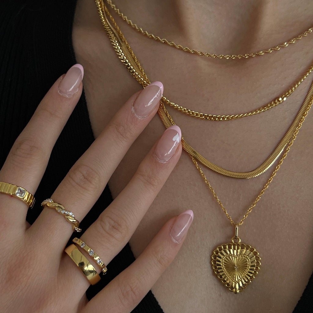 Evry Jewels Shining Snake Necklace