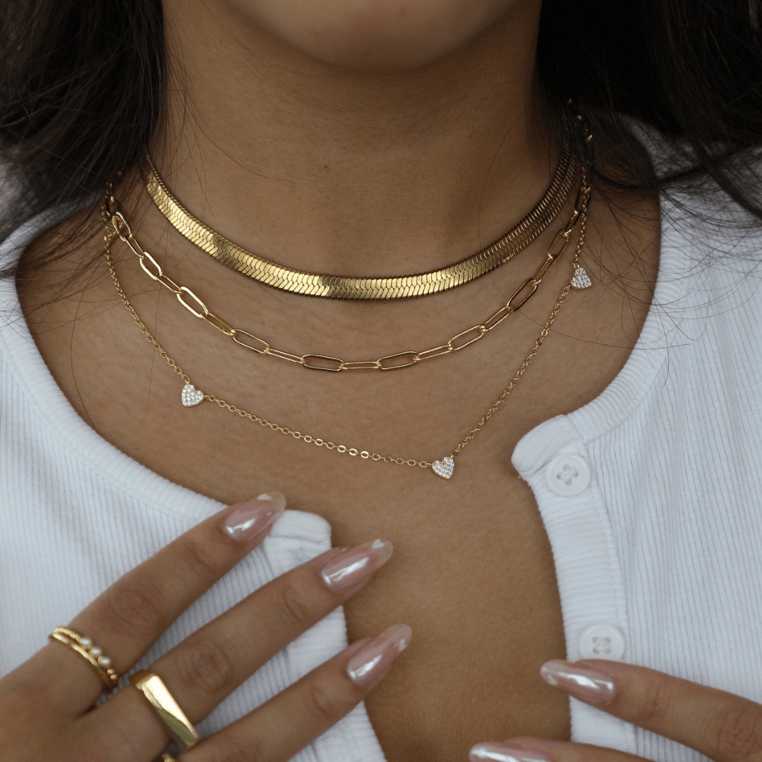 Evry Jewels Shining Snake Choker Necklace 3.0
