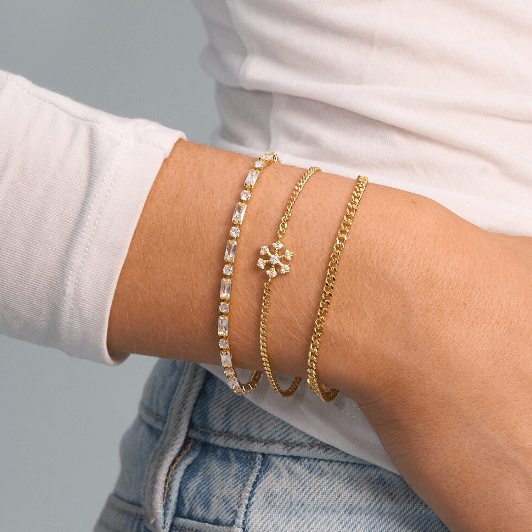 Evry Jewels Snowflake Bracelet