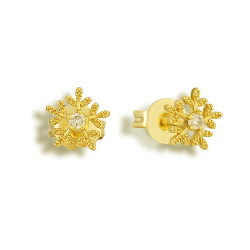Evry Jewels Snowflake Studs