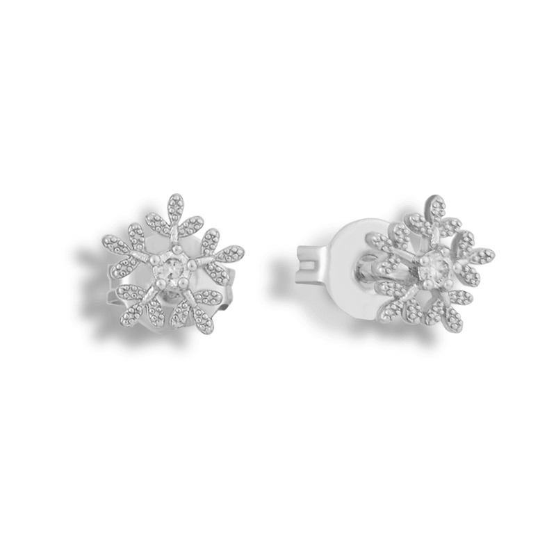 Evry Jewels Snowflake Studs