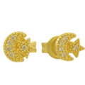 Evry Jewels Star And Crescent Earrings