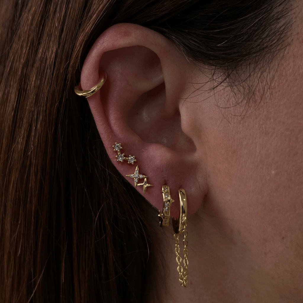 Evry Jewels Starburst Earrings