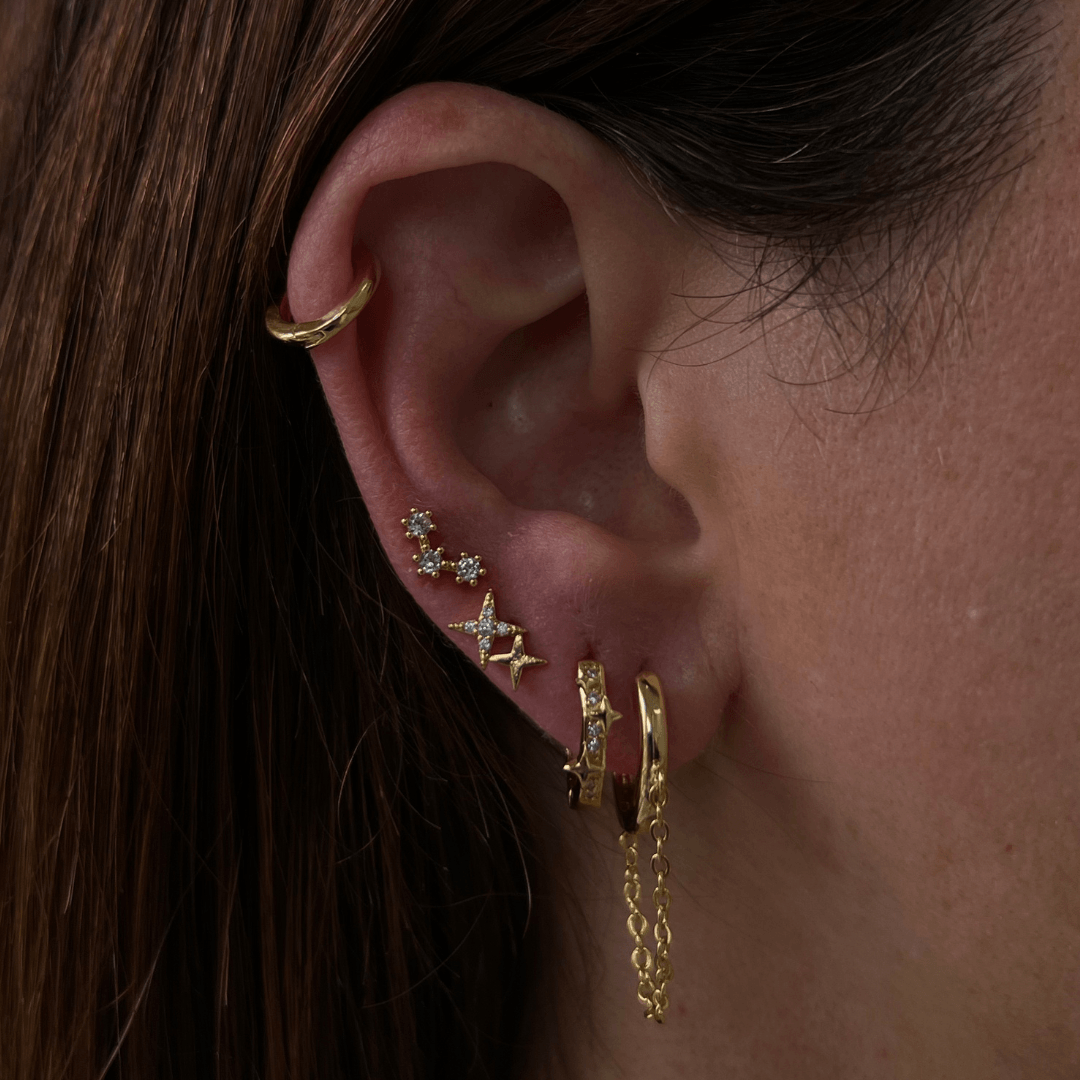 Evry Jewels Starburst Earrings